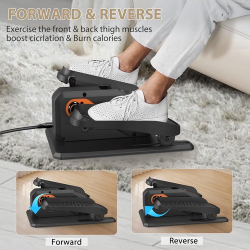 Under Desk Elliptical Machine, Electric Elliptical as Seen on TV for Seniors Adults with 15 Adjustable Speed, Quiet & Portable Electric Seated Pedal Exerciser with Remote Control & 5 Auto Mode
