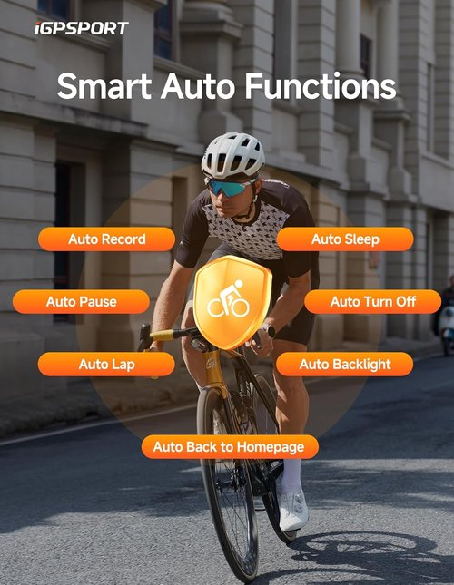 iGPSPORT BSC100S GPS Bike Computer - Wireless 2.6'' LCD Display | 40H Rechargeable & Waterproof