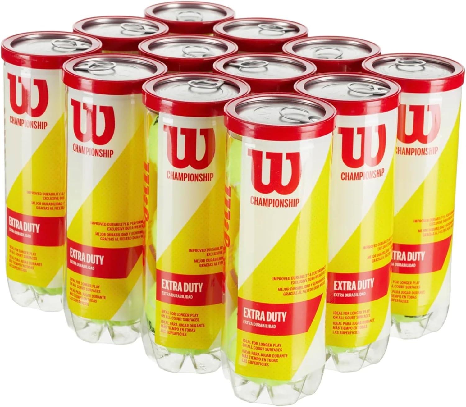 WILSON Championship Tennis Balls - High-Performance, Durable, Ideal for All Court Surfaces