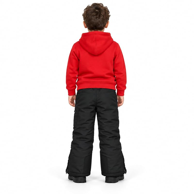 Kids' Insulated Snow Pants - Black (14-16) Arctic Quest Snow Bibs