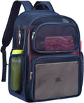 MAY TREE Heavy-Duty Mesh Backpack - Large Capacity for Travel, Beach & Hiking | Padded Straps