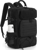Skiennix Tactical Backpack - 35L Military Travel Pack with Shoe Compartment | Water-Resistant Black Rucksack for Hiking & Survival