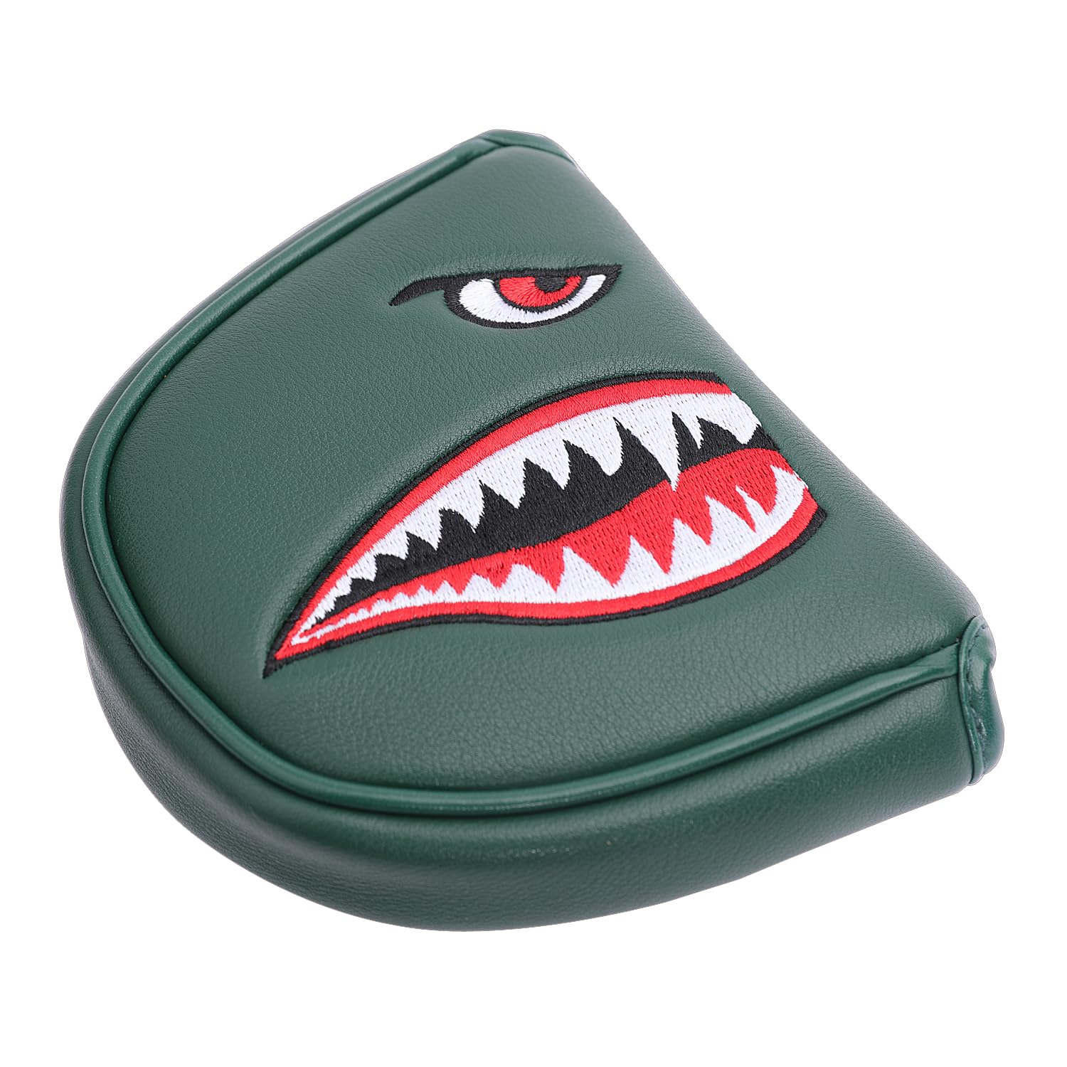 SHABIER New Flying Tiger Warshark Golf Headcover for Golf Club (Green, Mallet Headcover)