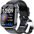 hellibito Advanced Health Smartwatch for Women Men with Real-Time Monitoring of Heart Rate, Sleep Quality and Stress Levels, Always-On Display，Bright Flashlight (Black)