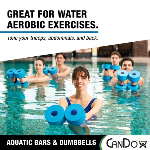 CanDo 20-4021B Aquatic Swim Bar and Dumbbell for Hydrotherapy, Swimming, Water Aerobics and Rehab