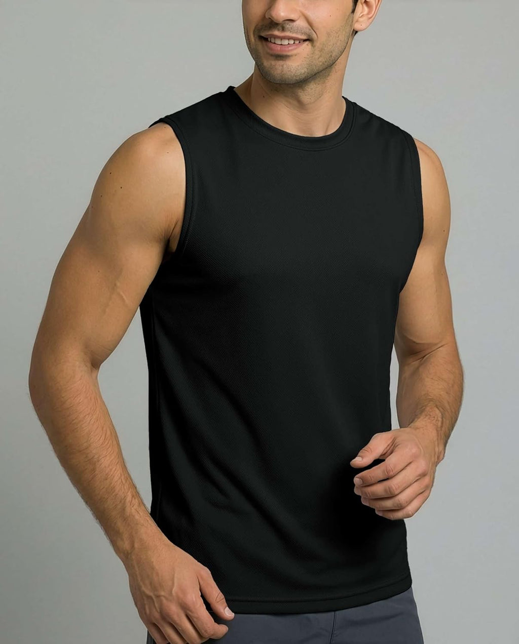 Real Essentials Men's Mesh Active Athletic Tech Tank Tops - 5 Pack for Workout & Training | Big & Tall Available