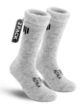 Juclise Alpaca Boot Socks for Men and Women, Moisture Wicking, Temperature Regulating, Hiking, Running(Pebble Grey XL)