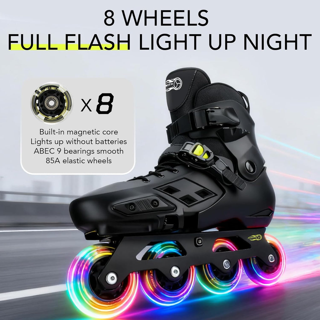 Skiennix Inline Skates for Kids | Adjustable Size with Light-Up Wheels | Perfect for Beginners