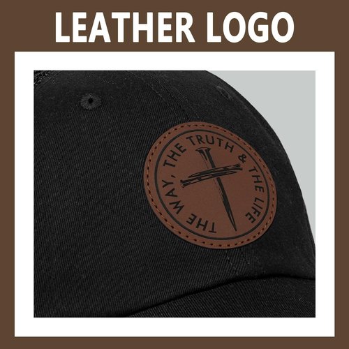 Christian Cross Trucker Hat for Men and Women Christian Religious Leather Patch Adjustable Baseball Cap Gifts