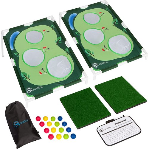 Golf Cornhole Set - Golf Yard Game - Chipping Practice Set for Both Indoors and Outdoors - Perfect Golf Gift for Men