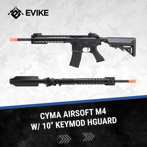 Evike x CYMA Sport Airsoft M4 - 10-Inch KeyMod Rail for Enhanced Performance