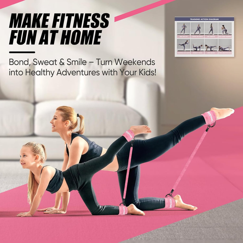 Skiennix Ankle Resistance Bands - Adjustable Cuffs for Leg & Glutes Workouts | Home Gym Fitness Equipment