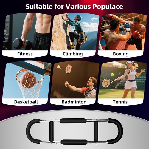 Twister Arm and Chest Muscle Trainer, U-Shape Power Twister Arm Exerciser Adjustable, Shoulder Muscle, Biceps, Triceps, Back and Forearm Triceps Chest Enhanced Exercise (Black)
