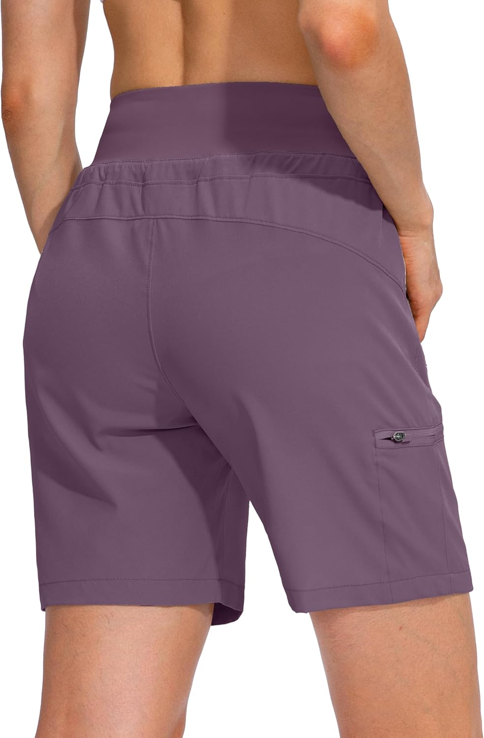 Obla Women's Hiking Cargo Shorts - Quick Dry, High Waisted, 7-Inch Length, Zipper Pockets for Summer Adventures