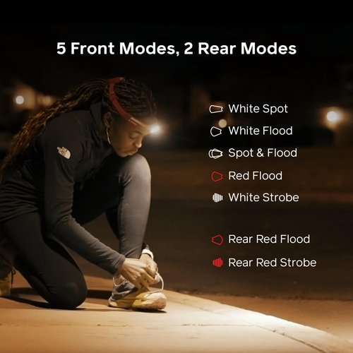 BioLite Dash 450 Rechargeable 450-Lumen Running Headlamp, Midnight Grey