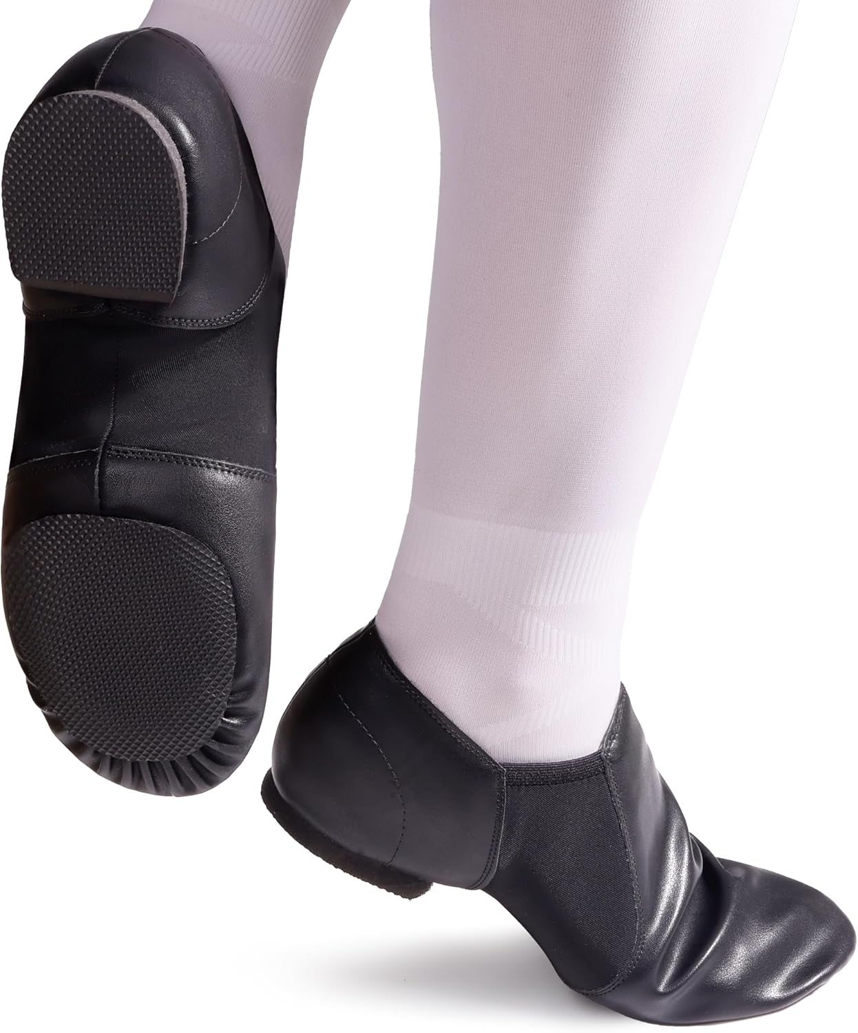Skiennix Jazz Shoes - PU Leather Slip-On Dance Shoes for Kids | Toddler to Big Kid Sizes