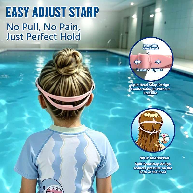 Kids Swim Goggles 2-Pack Anti-Fog Eyewear for Girls & Boys 3-16 — Pink/Light Blue & Pink/Blue