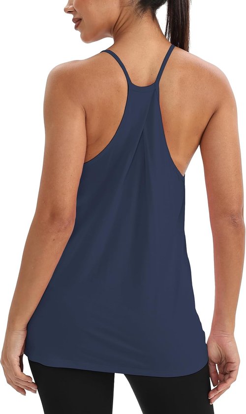 Mippo Women's Workout Tank Top - Racerback Design for Yoga & Gym | Open Back Athletic Shirt