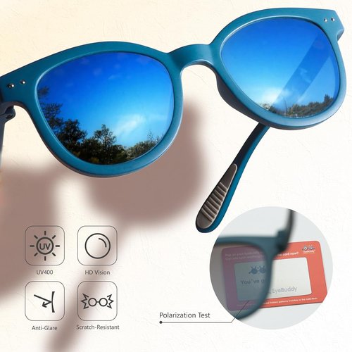 EYEBUDDY Kids Polarized Sunglasses - UV Protection for Boys & Girls Age 2-8 | Stylish & Durable