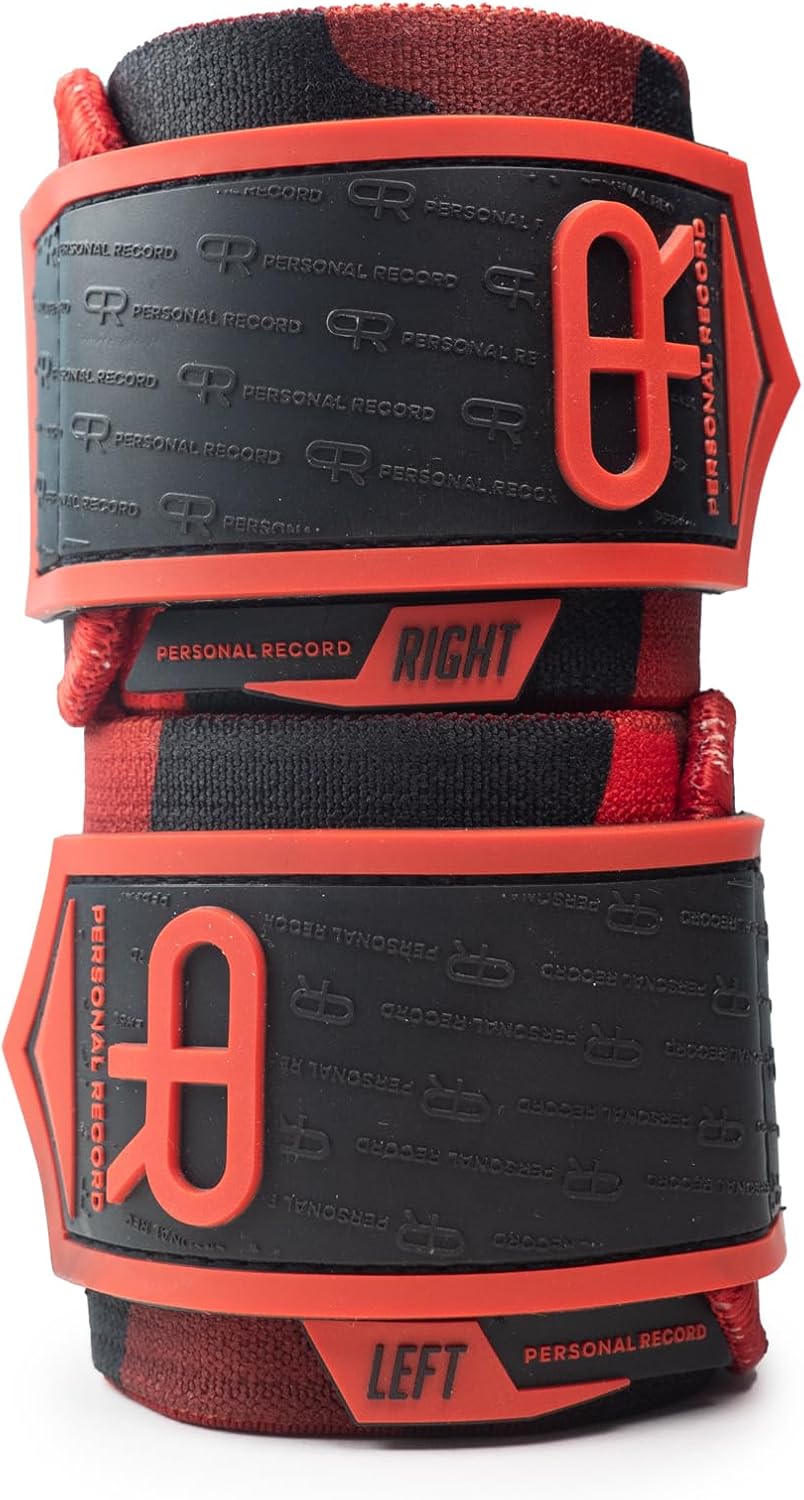 PR Personal Record Heavy Duty Wrist Wraps - Enhanced Elasticity & Reinforced Stitching | Extra Wide Strap