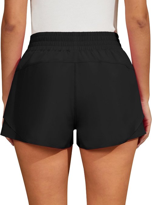 FireSwan Women's 2-in-1 Running Shorts - High Waisted, Quick Dry, Flowy Athletic Design with Pockets
