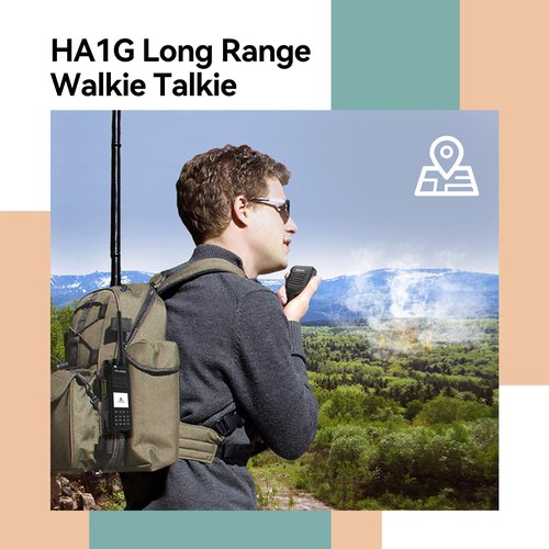 Retevis Ailunce HA1G GMRS Handheld Radio, Chirp, GMRS Radio with IP67 Speaker Mic, Waterproof, NOAA, 2800mAh USB-C Rechargeable, Repeater Compatible Two Way Radio for Blizzard, Survival, Emergency