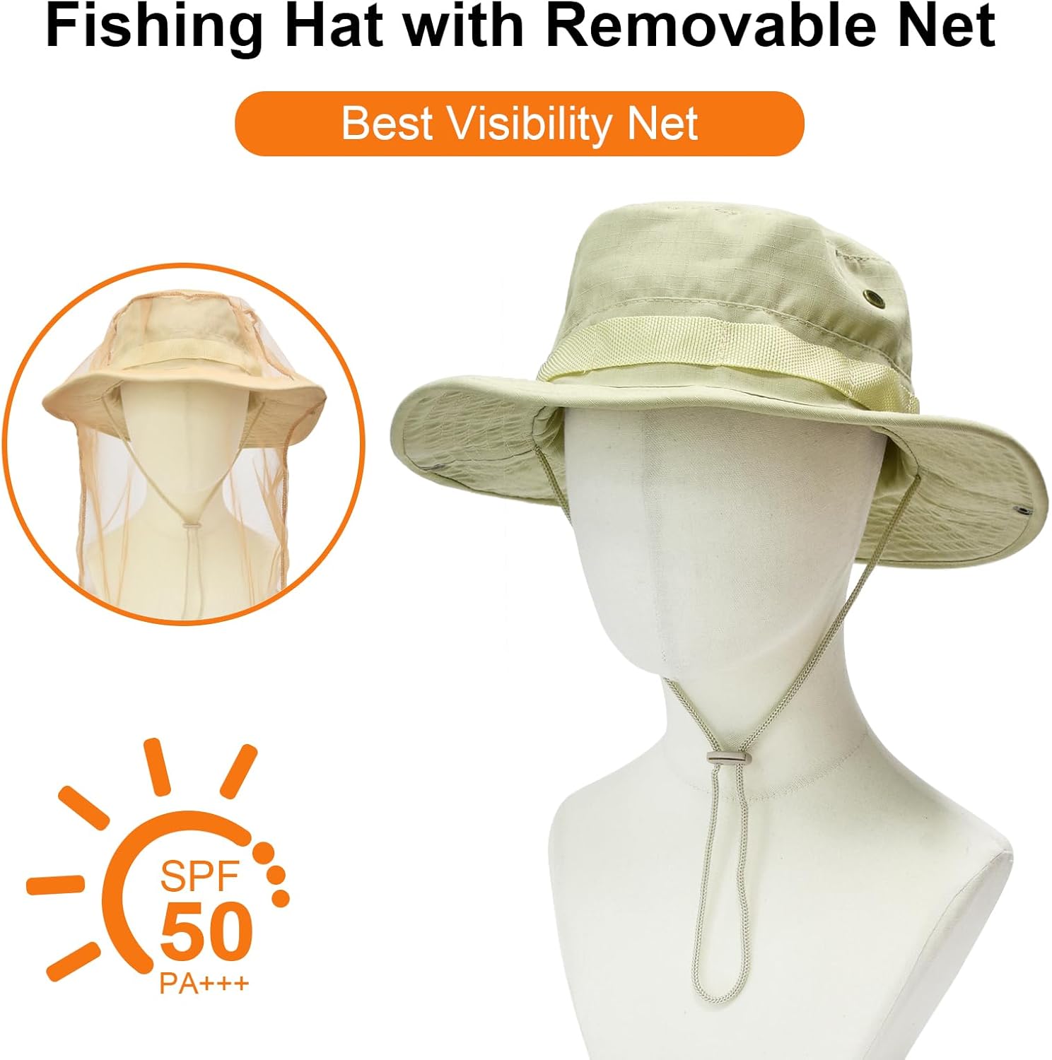 Skiennix Sun Hat - UPF 50+ Foldable Bucket Hat for UV Protection | Ideal for Hiking, Beach & Fishing