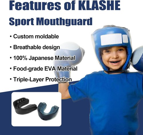 Kids Sports Mouthguard - 2 Pack with Case & Strap | Ideal for Football, Boxing, Basketball, Ages 4-7
