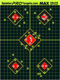 Splatter Targets by [Brand Name] - 18x24 Extra Large, Bright Fluorescent Yellow & White for Easy Shot Visibility