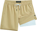 Maamgic 7 Inch Men's Swim Trunks - Compression Liner & Zippered Pocket | Ideal for Beach Vacations