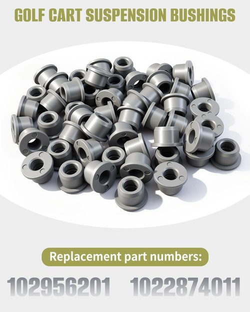 50Pcs Golf Cart Bushing 102956201 Fit for Club Car Precedent Control A Arms Front Leaf Spring, Replacement 1022874011, Gray