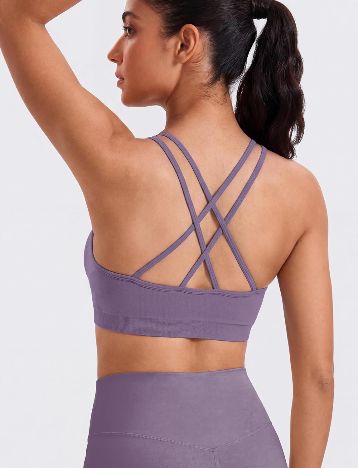 WANAYOU Sports Bras - Padded Medium Support Strappy Cross Back Workout Bra | 3 Pack for Yoga & Gym