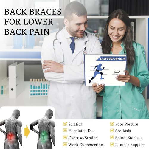 JIUFENTIAN Back Brace - Lumbar Support for Herniated Disc & Sciatica | X-Large for Men & Women