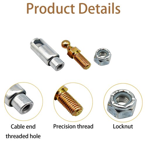CZMZHFC Club Car Transmission Cable End Ball Stud Kit for 1984-Up DS and 2004-2014 Precedent Gas Golf Carts - Replaces 1012333 and 1010954