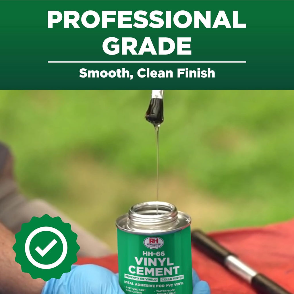 RH Adhesives HH-66 Toluene Free Vinyl Cement 4 oz - Waterproof Flexible Adhesive for PVC & Vinyl Repair