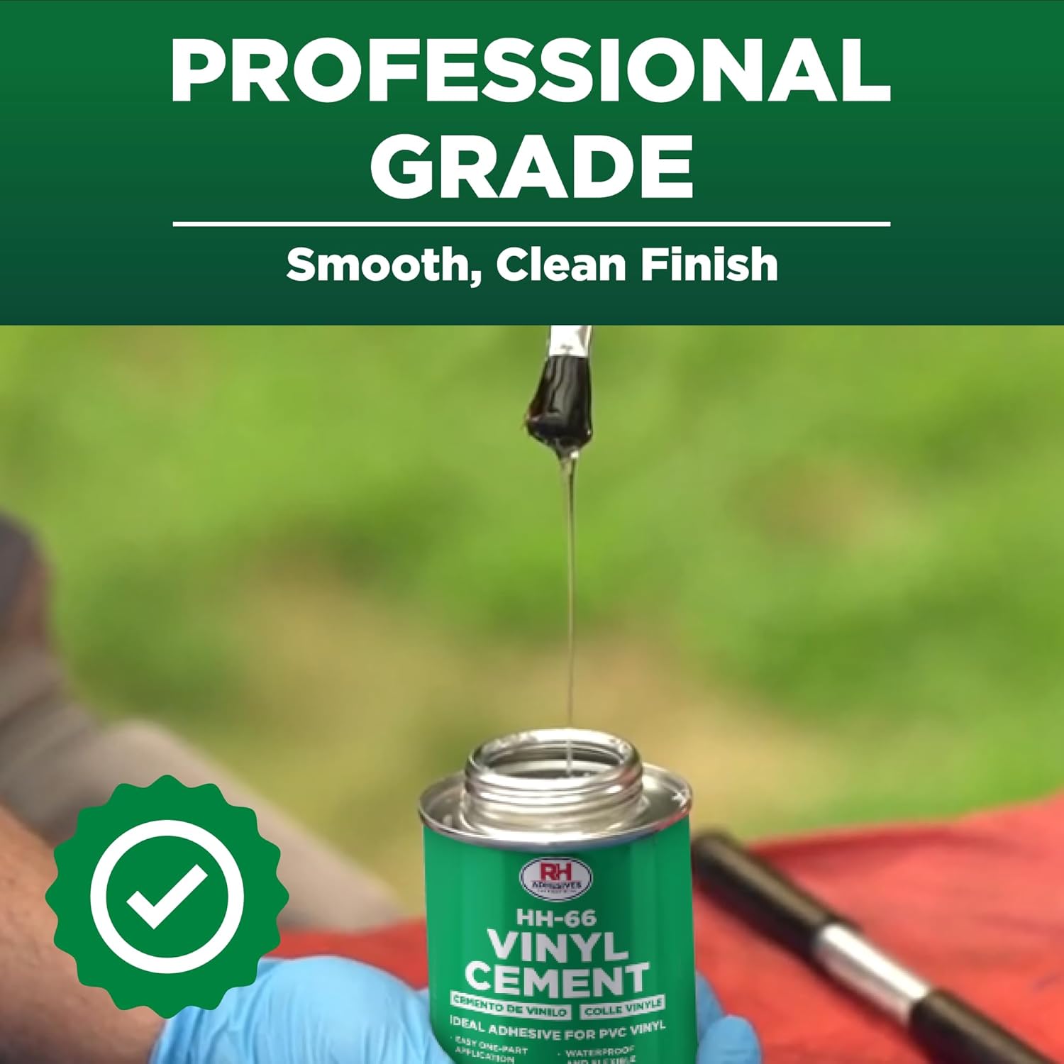 RH Adhesives HH-66 Toluene Free Vinyl Cement 4 oz - Waterproof Flexible Adhesive for PVC & Vinyl Repair