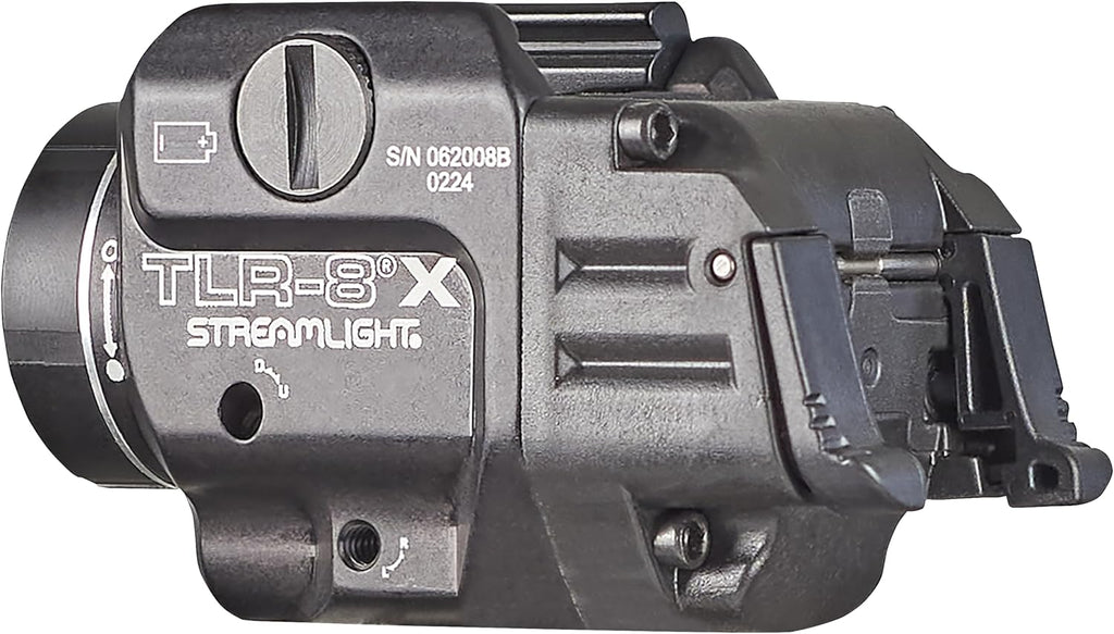 Streamlight TLR-8 X Tactical Weapon Light - 500-Lumen with Integrated Red Laser & Mounting Kit | Black