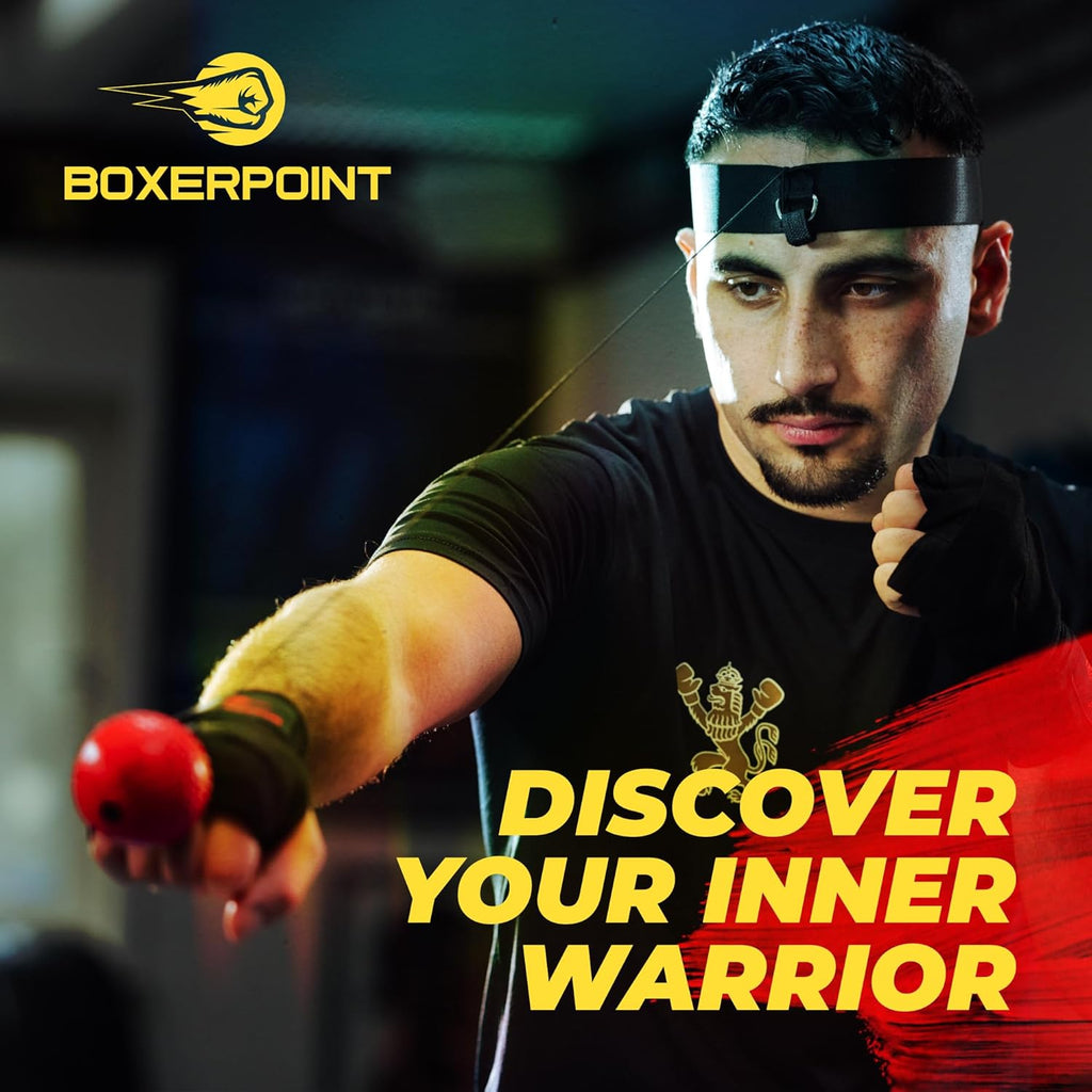 React Boxing Reflex Ball - Improve Hand-Eye Coordination with Headband, Carry Bag & Hand Wraps