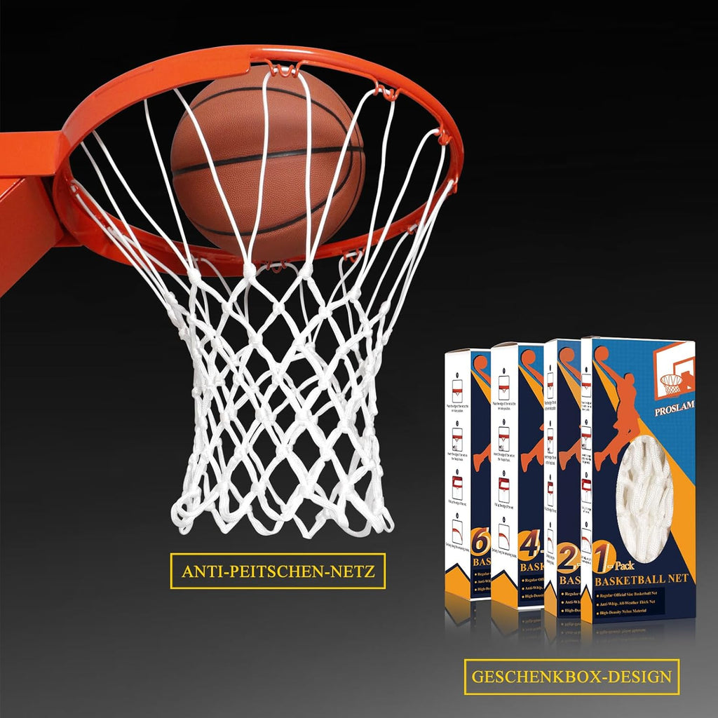 Premium Quality Basketball Net Replacement - Heavy Duty, All-Weather Design for Standard 12 Loop Rims