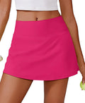 PINSPARK Women's Tennis Skirt - High Waisted Golf Skort with 2 Pockets | Stretchy Athletic Design for Workout and Running