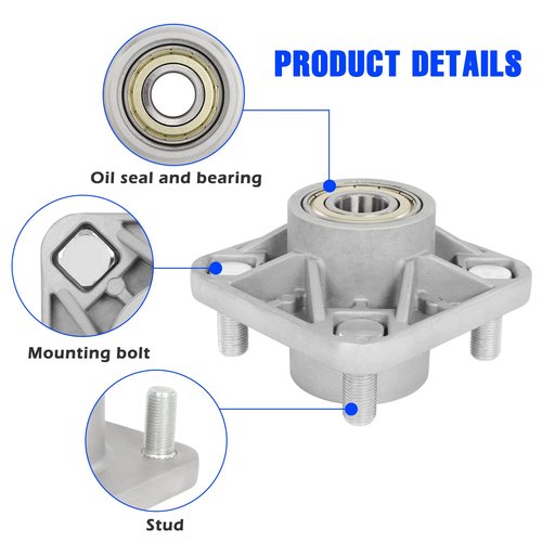 FAHKNS 2 Pack Aluminum Golf Cart Front Wheel Hub Assembly for Club Car DS and Precedent 2003.5-up and Tempo 2018-Up Gas & Electric Golf Carts, Replace OEM# 102357701.