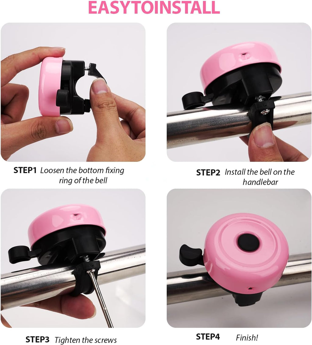 Skiennix Kids Bike Bell - Cute & Easy-to-Install Bicycle Bell for Boys and Girls | Perfect for Kids' Bikes