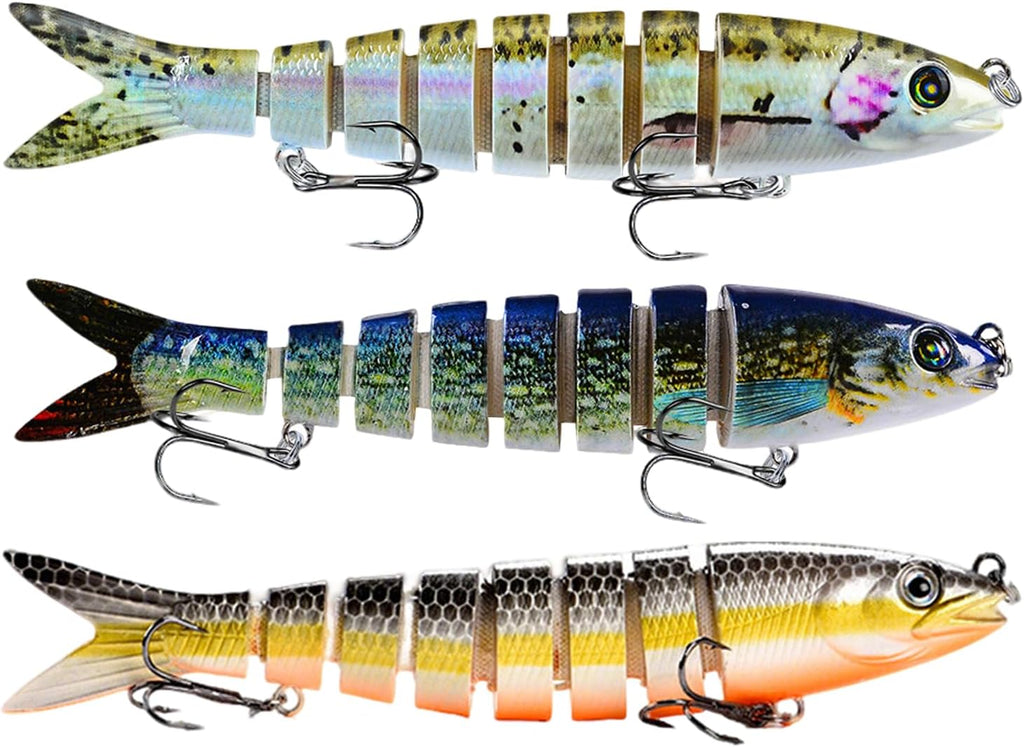 Skiennix Multi-Jointed Fishing Lures - Lifelike Swimbait for Freshwater & Saltwater | Ideal for Bass & Trout