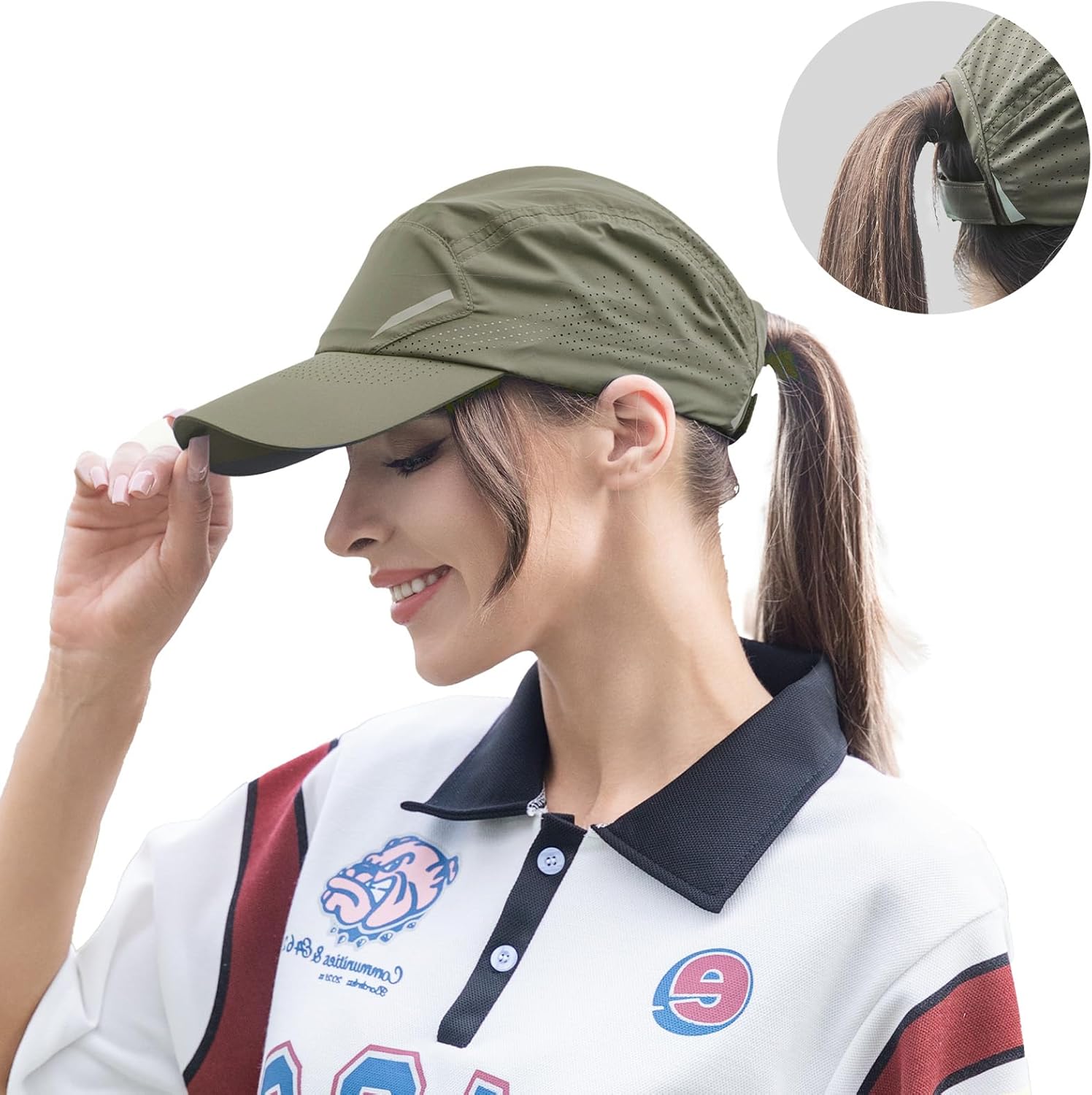 Skiennix Quick Dry Running Hat - Adjustable Cooling Baseball Cap with Reflective UPF 50+ | Breathable Sport Hat for Men & Women