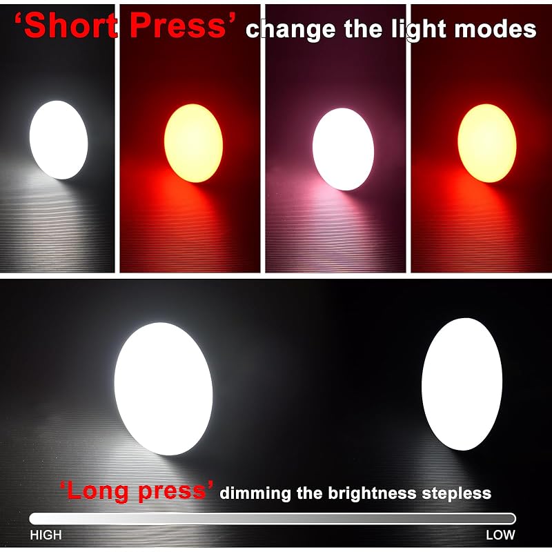 Rechargeable 4000-Lumen Red Light Camping Lantern with 10000mAh Battery - IP45, Dimmable