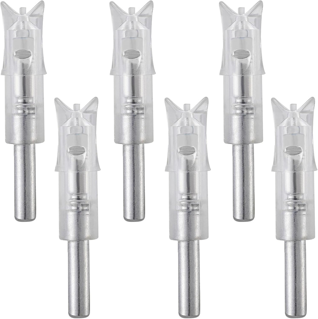 Skiennix 6PCS Lighted Nocks - .300/7.62mm Inside Diameter LED Arrow Nocks for Archery Hunting