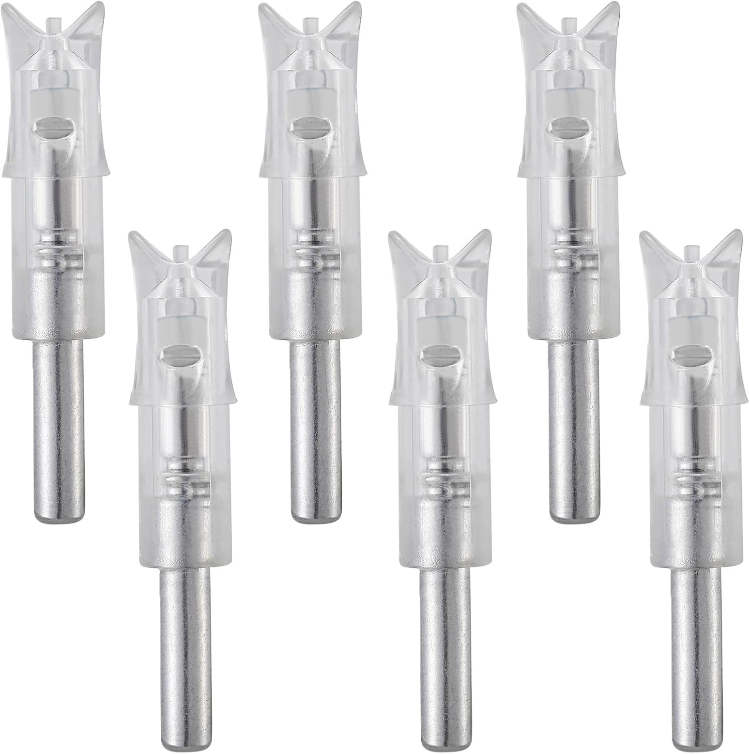 Skiennix 6PCS Lighted Nocks - .300/7.62mm Inside Diameter LED Arrow Nocks for Archery Hunting