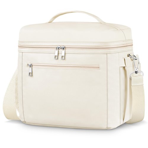 DALINDA Lunch Bag Cooler Bag Lunch Box for Women Men, Insulated Leak Proof LunchBox Lightweight for Picnic,Grocery,Beach,Camping,Travel,Work,Light Beige Cream