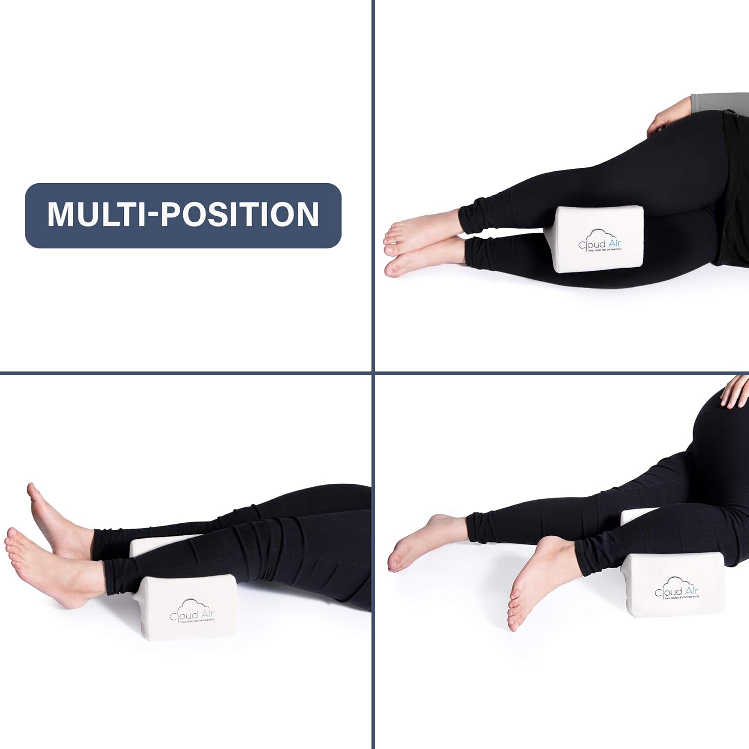 Vaunn Medical Under Desk Bike Pedal Exerciser - Electronic Display & Memory Foam Knee Pillow Bundle