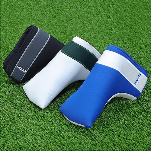 HUAEN Blade or Mallet Putter Cover - Mallet Putter Headcover - Fleeced Lined Putter Head Covers - Protective Golf Club Covers to Match Putter Headcover (Blade Blue)
